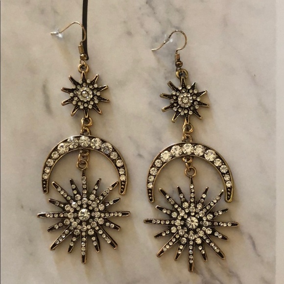 SUN, STAR & MOON EARRINGS - Picture 2 of 7